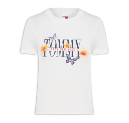 Camiseta Feminina Slim Tjw Butterfly Tee - Branco
