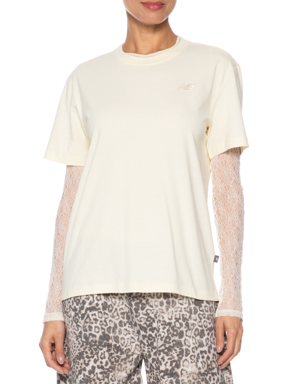 Camiseta Feminina Small Logo Branco New Balance