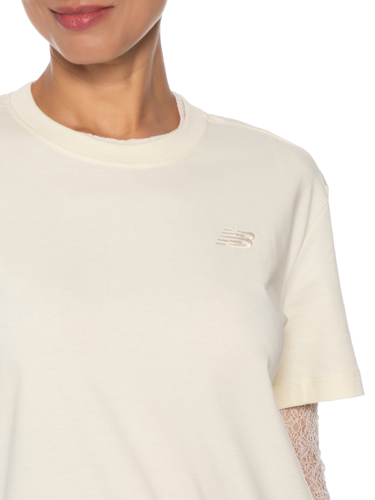 Camiseta Feminina Small Logo Branco New Balance