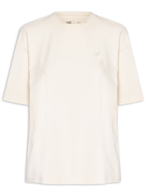 Camiseta Feminina Small Logo Over - Bege