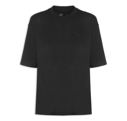 Camiseta Feminina Small Logo Over - Preto