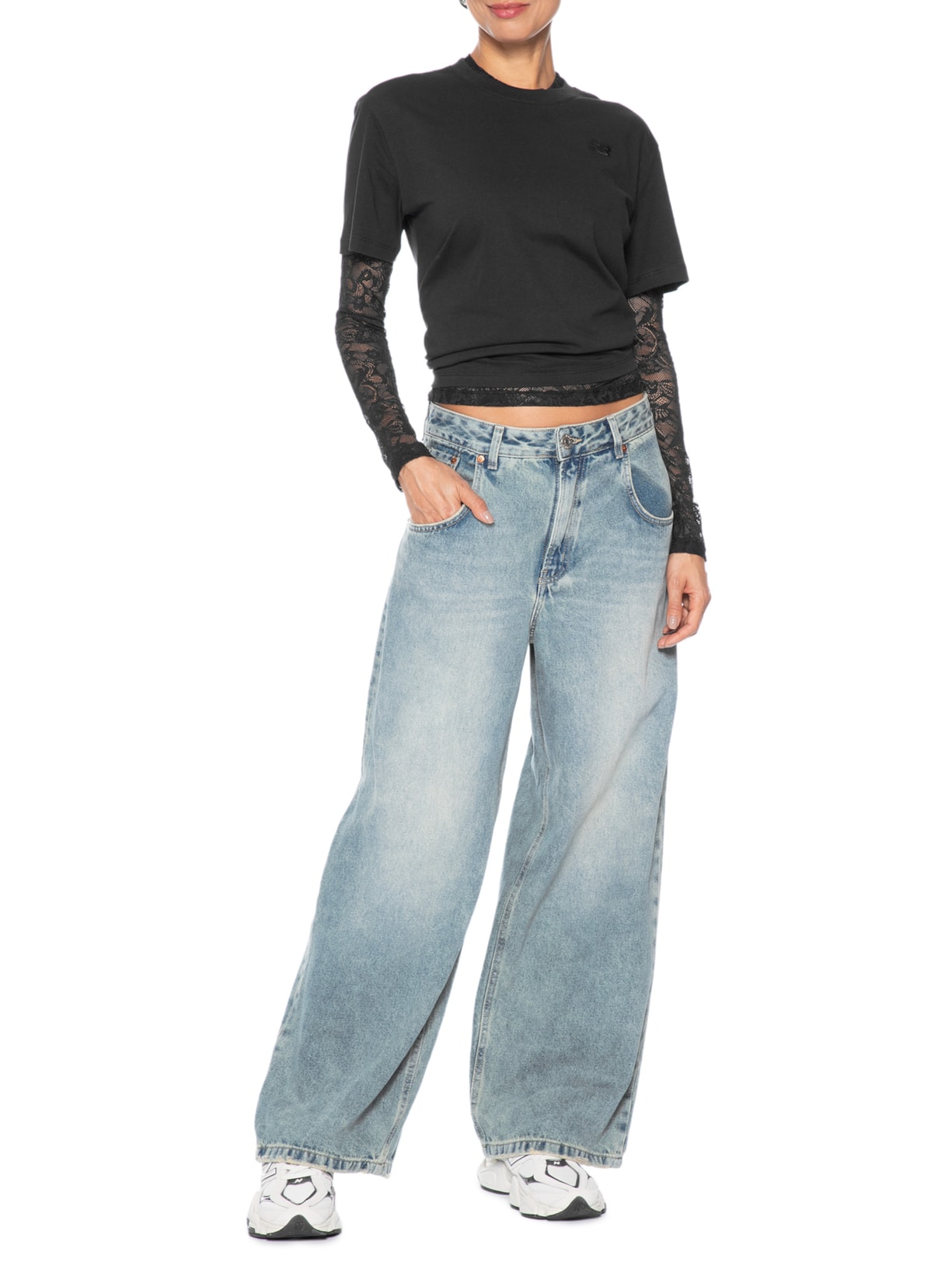 Camiseta Feminina Small Logo Preto New Balance