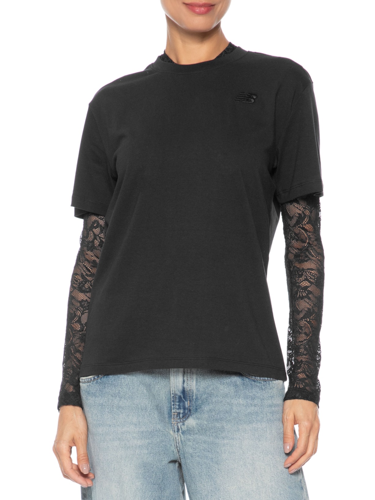 Camiseta Feminina Small Logo Preto New Balance