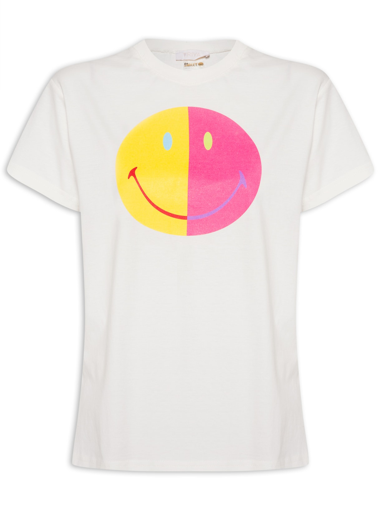Camiseta Feminina Smiley - Branco