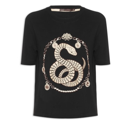 Camiseta Feminina Snake - Preto