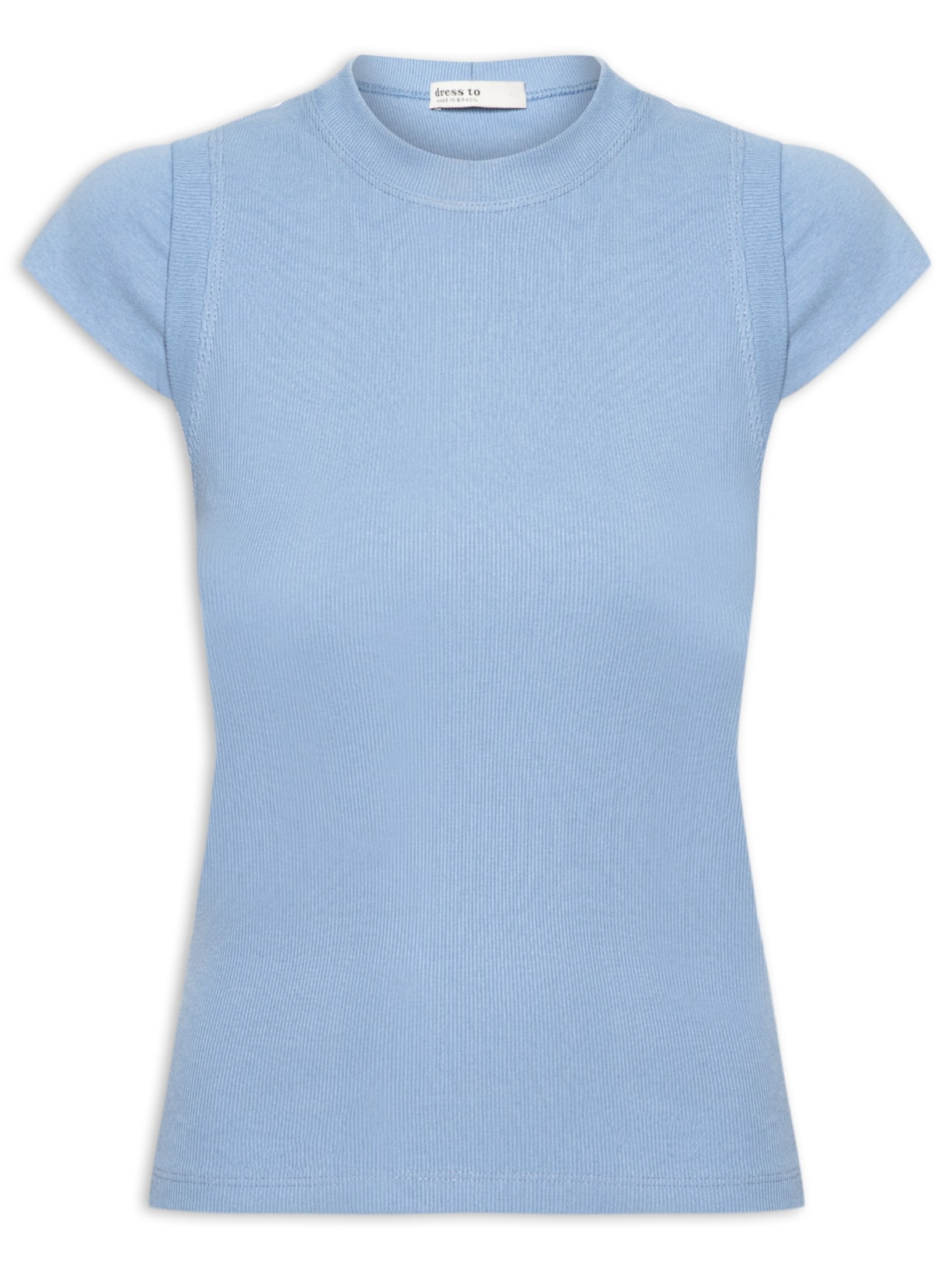 Camiseta Feminina Sobreposição Azul Dress To