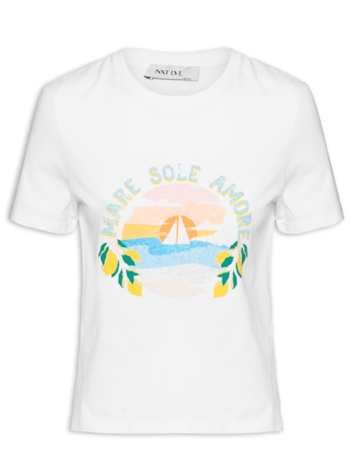 Camiseta Feminina Sole Amore - Branco
