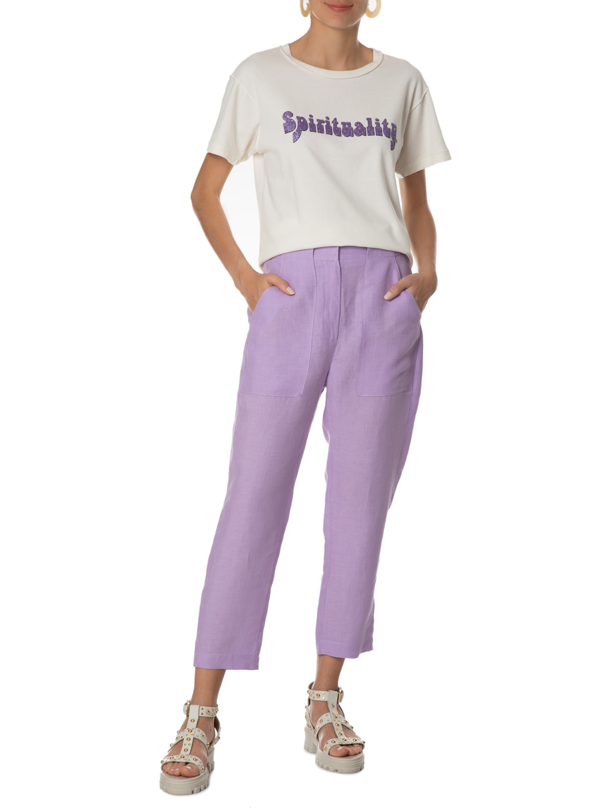 Camiseta Feminina Spirituality Off White Mixed