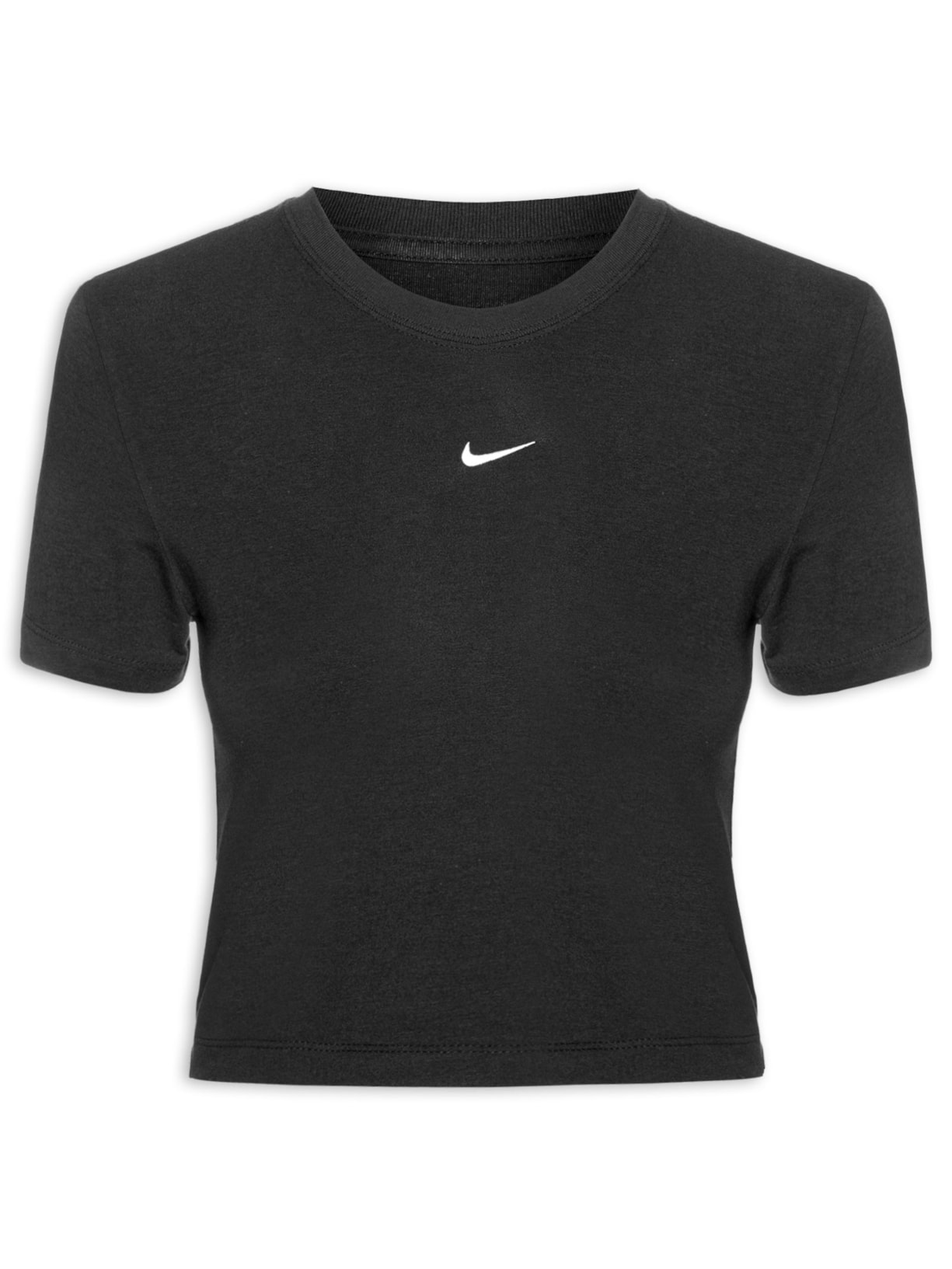 Camiseta Feminina Sportswear Chill Knit Cropped Preto Nike