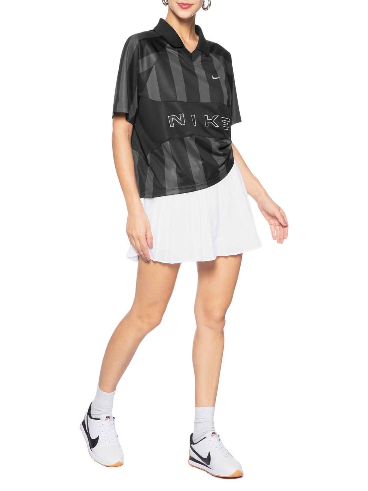 Camiseta Feminina Street Oversized Jersey Preto Nike