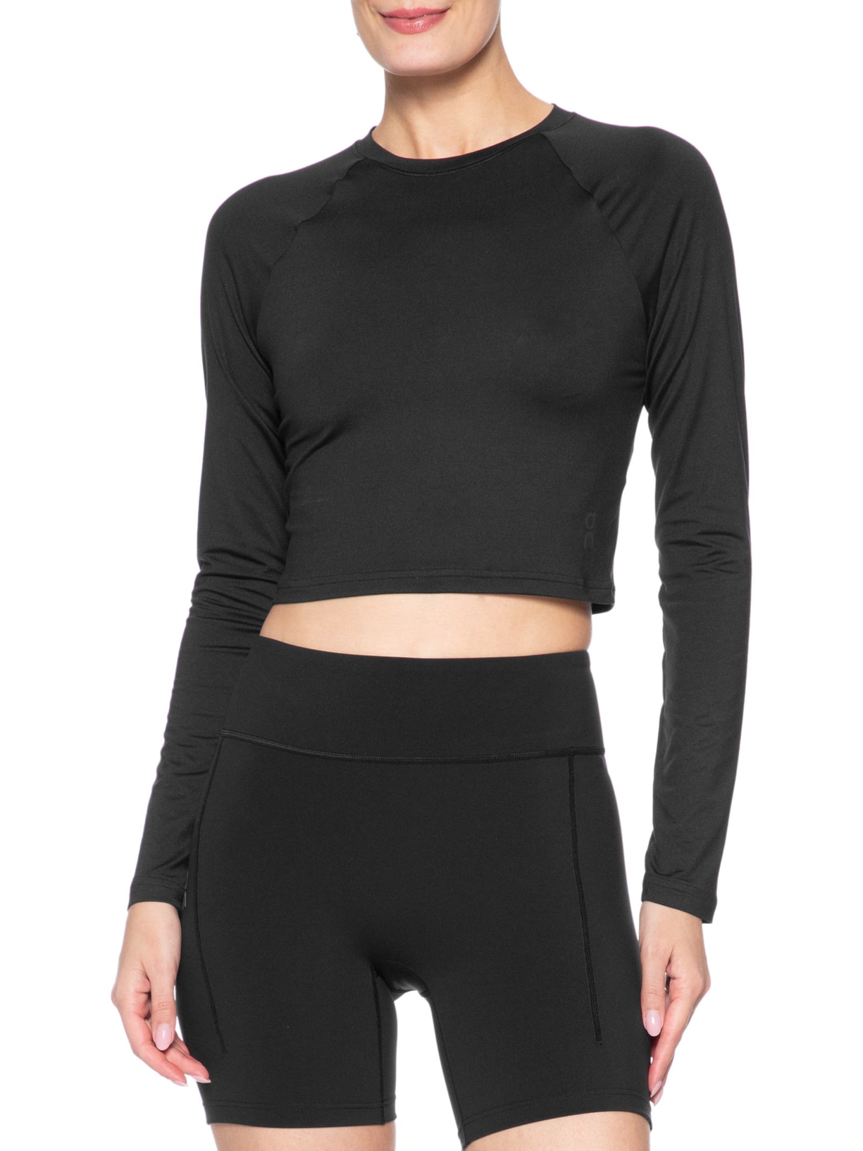 Camiseta Feminina Studio Long-T Crop Preto On Running