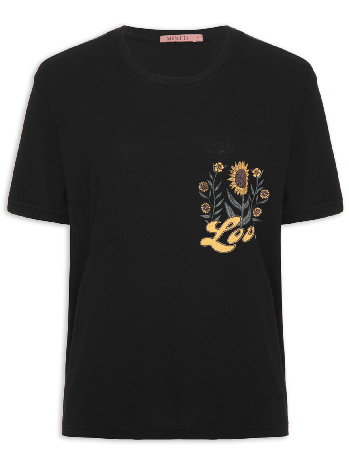 Camiseta Feminina Sunflower - Preto