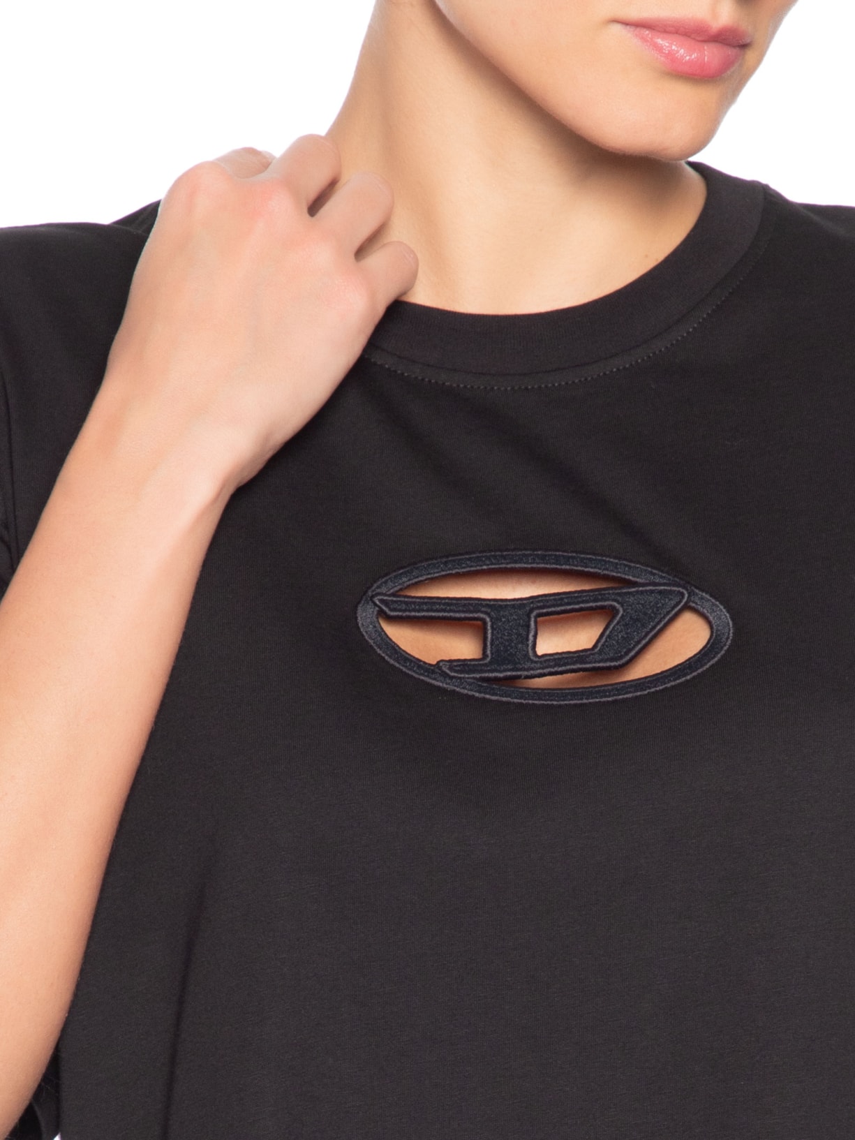 Camiseta Feminina T-Buxt Crop-Od Maglietta Preto Diesel