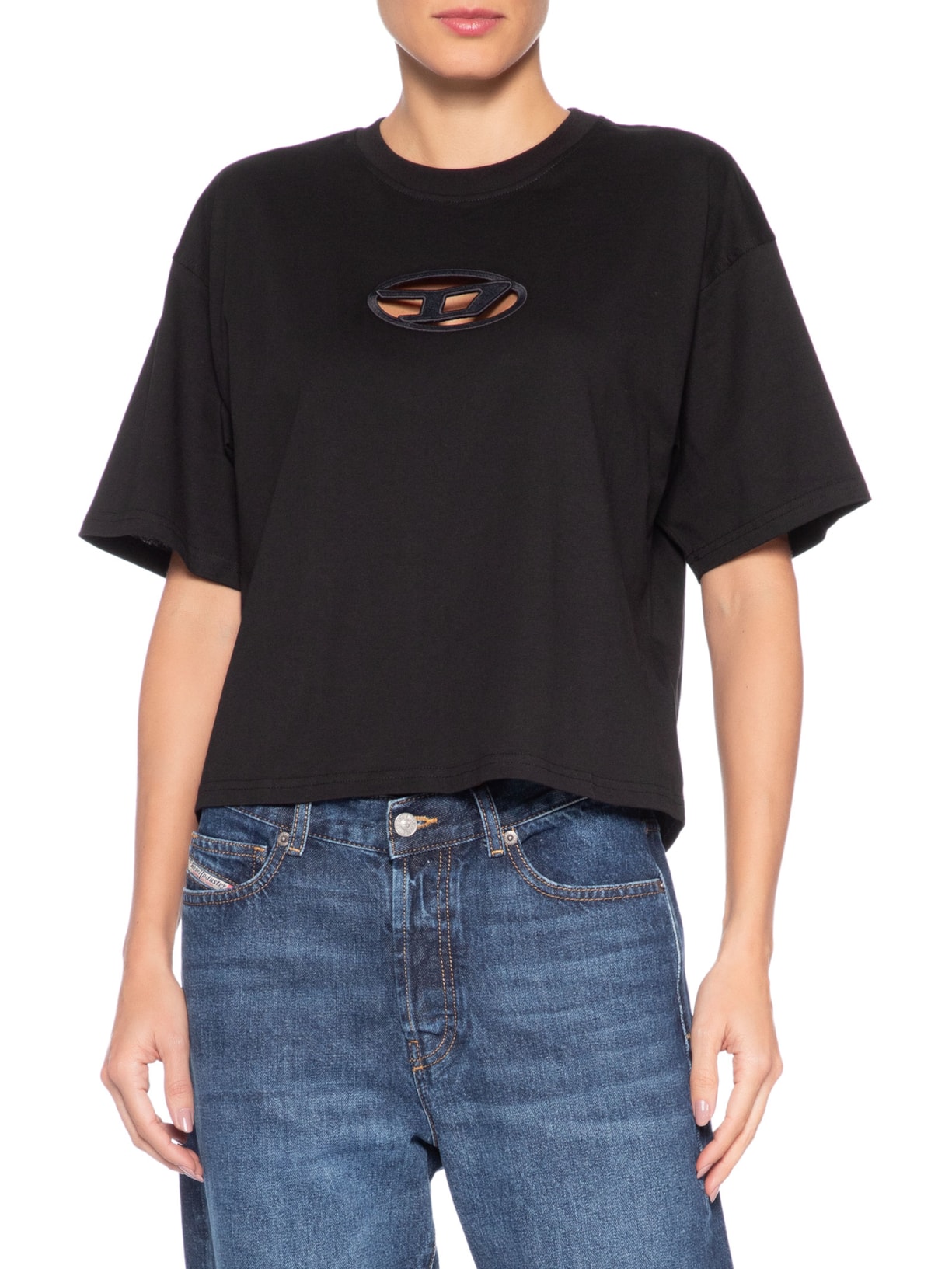 Camiseta Feminina T-Buxt Crop-Od Maglietta – Preto Diesel