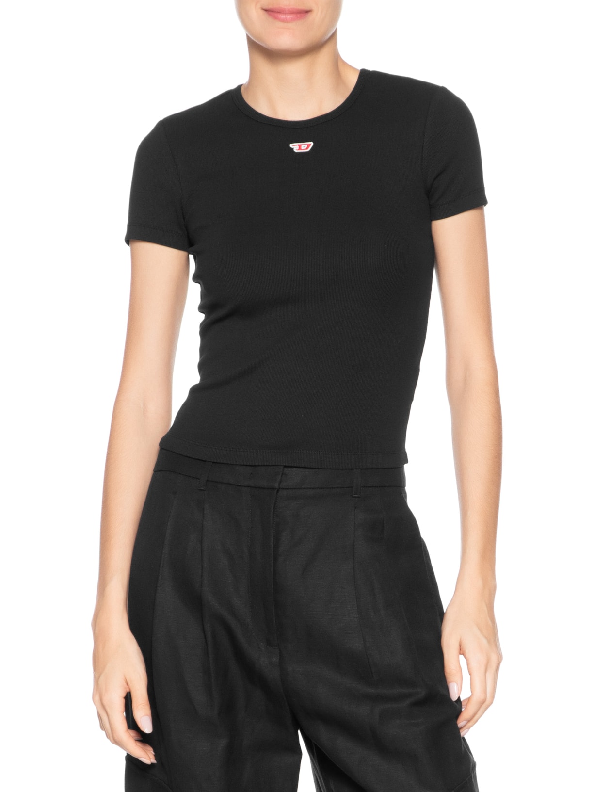 Camiseta Feminina T-Ele-Long-D Preto Diesel