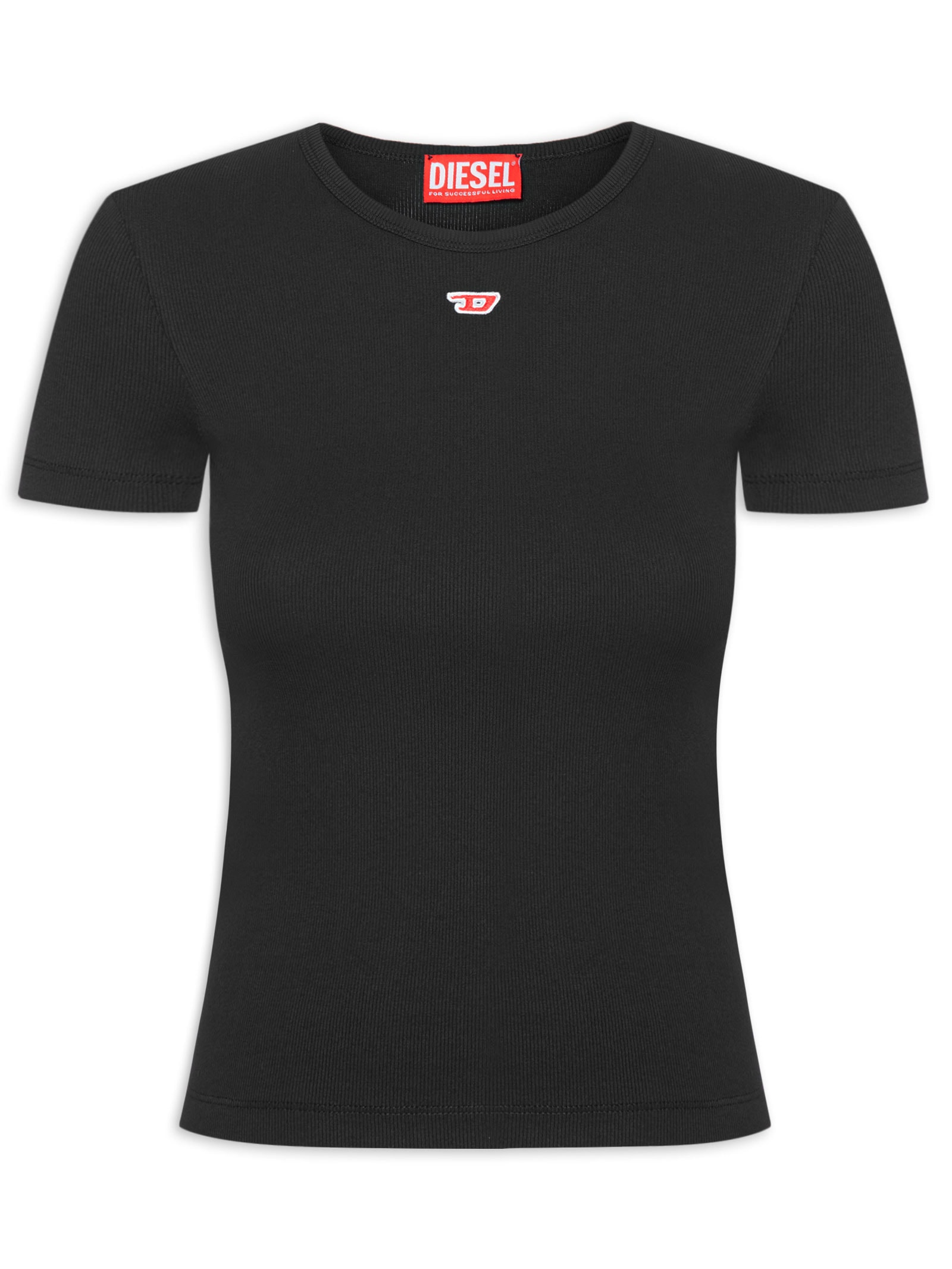 【DIESEL】T-ELE-LONG-P2 Tシャツ Camiseta Feminina T-Ele-Long-D - Preto