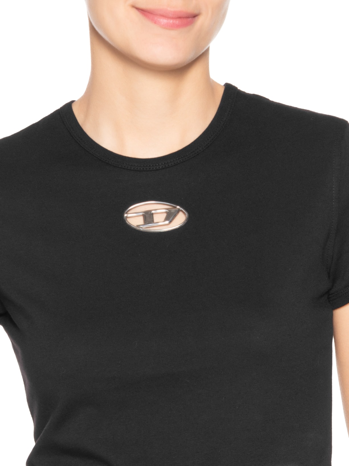 Camiseta Feminina T-Uncutie Long-Od Q1 Maglietta Preto Diesel