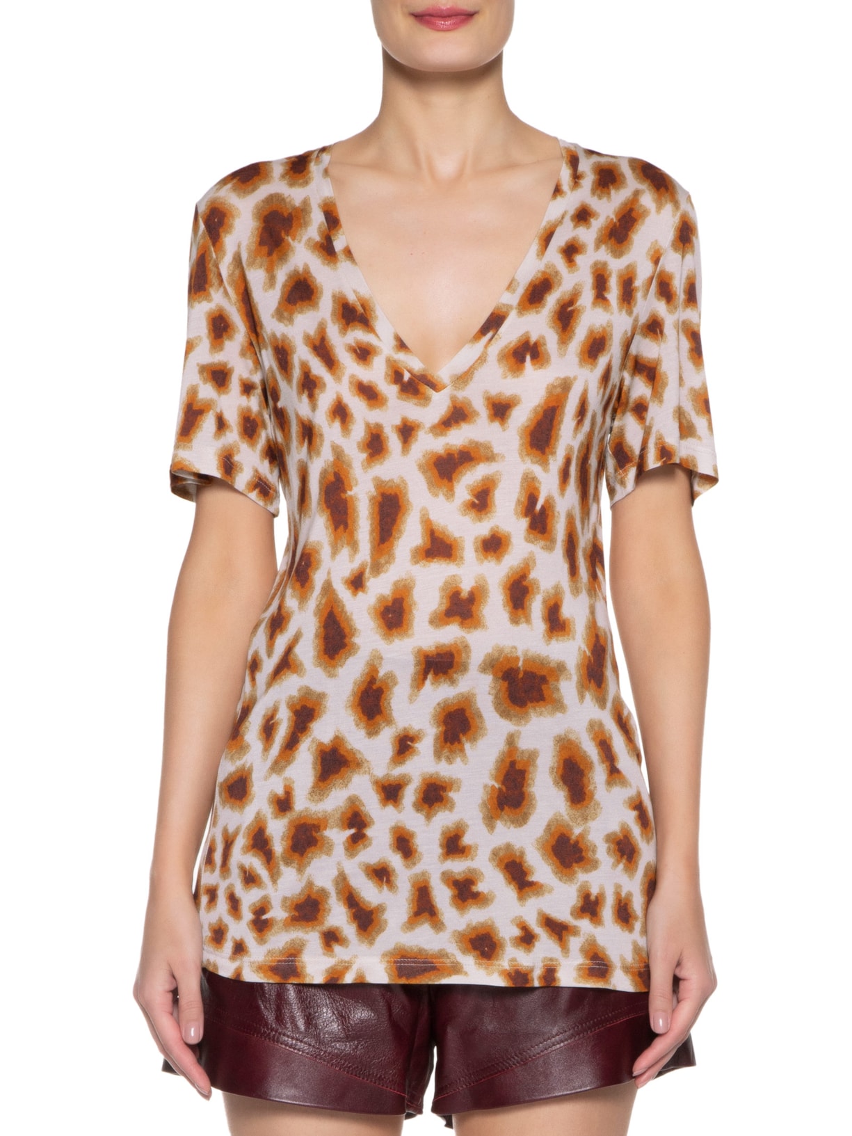 Camiseta Feminina Tee Dvmc Textura Girafa Animal Print Animale