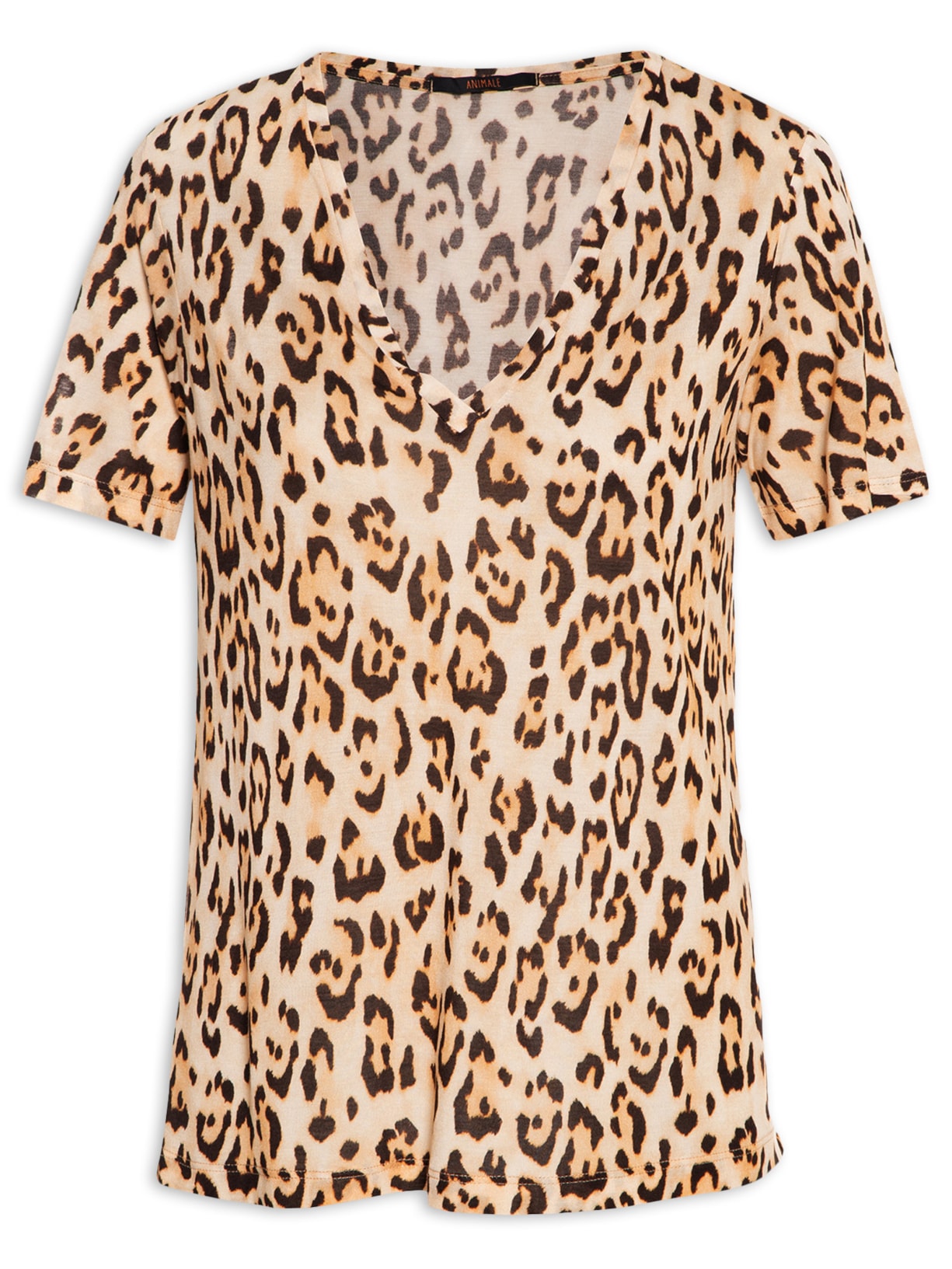 Camiseta Feminina Tee Manga Curta Onça Casati Color - Animal Print