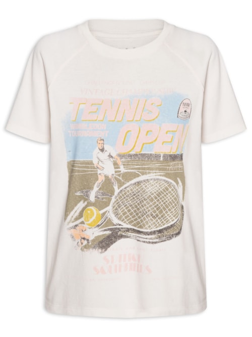 Camiseta Feminina Tennis - Branco