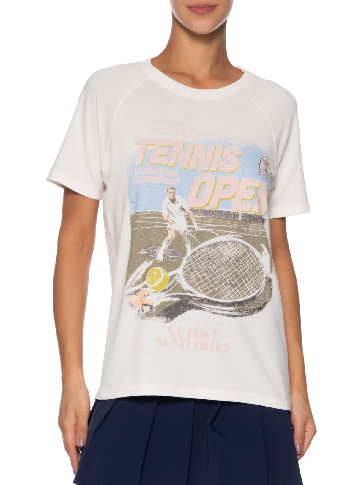 Camiseta Feminina Tennis Branco Niini