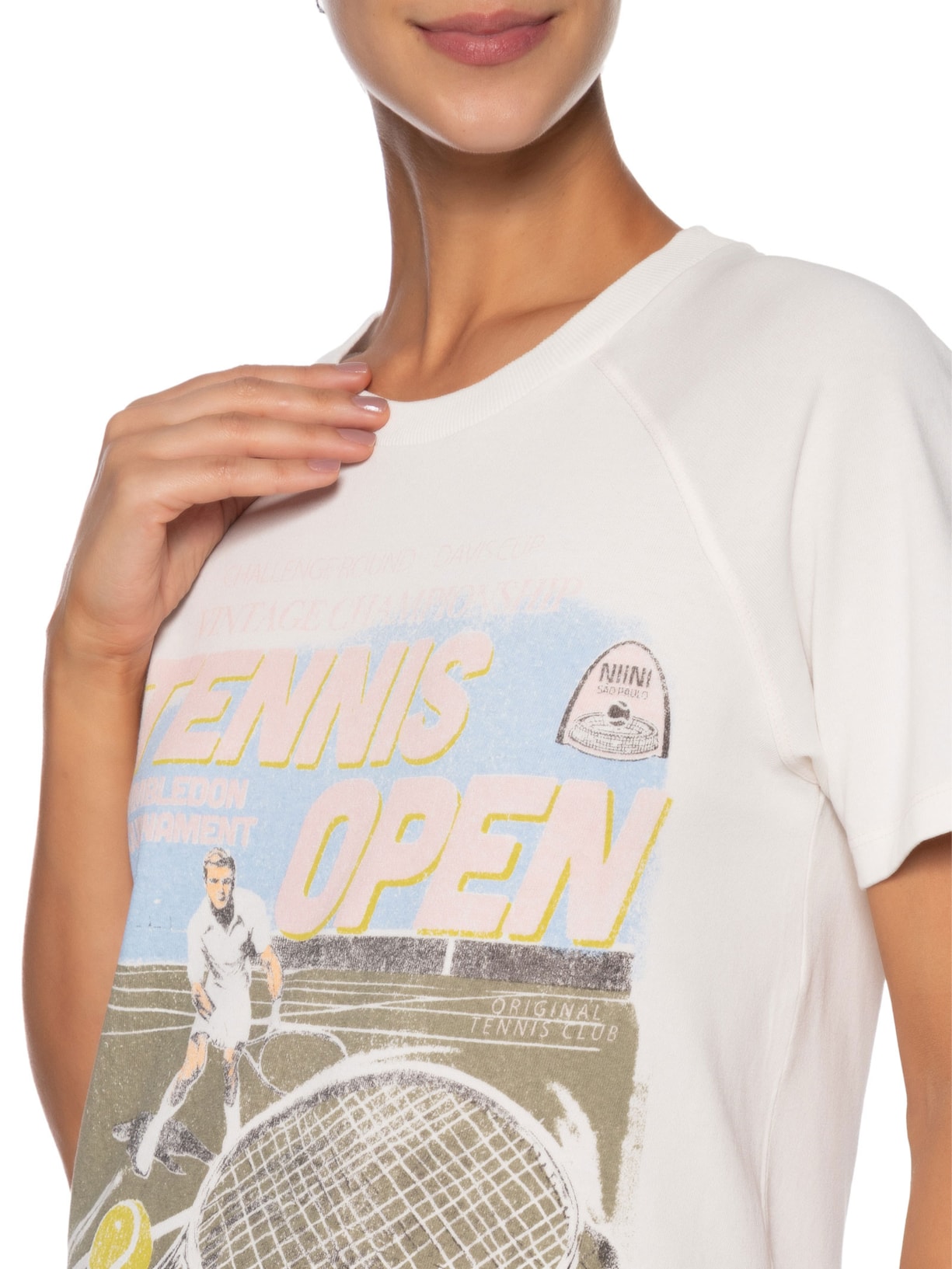 Camiseta Feminina Tennis Branco Niini