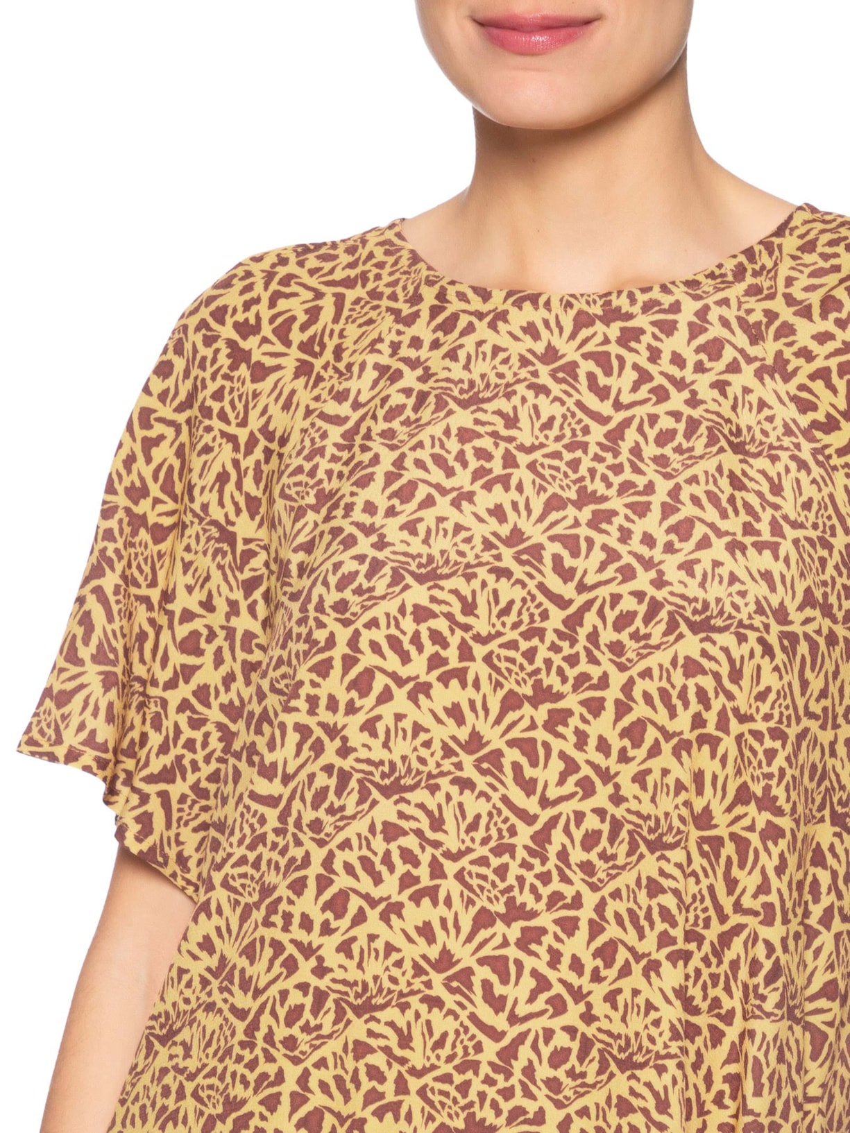 Camiseta Feminina Textura Tartaruga Marrom Animale