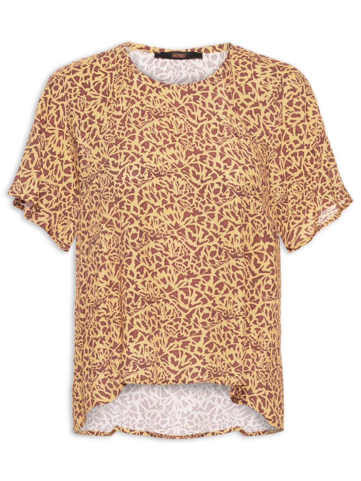 Camiseta Feminina Textura Tartaruga - Marrom