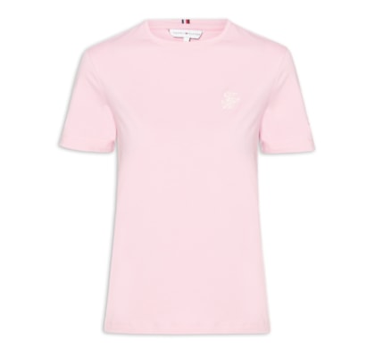 Camiseta Feminina Th Script Reg C-Nk SS Tee - Rosa