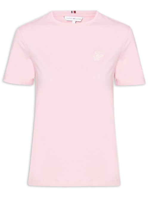 Camiseta Feminina Th Script Reg C-Nk SS Tee - Rosa