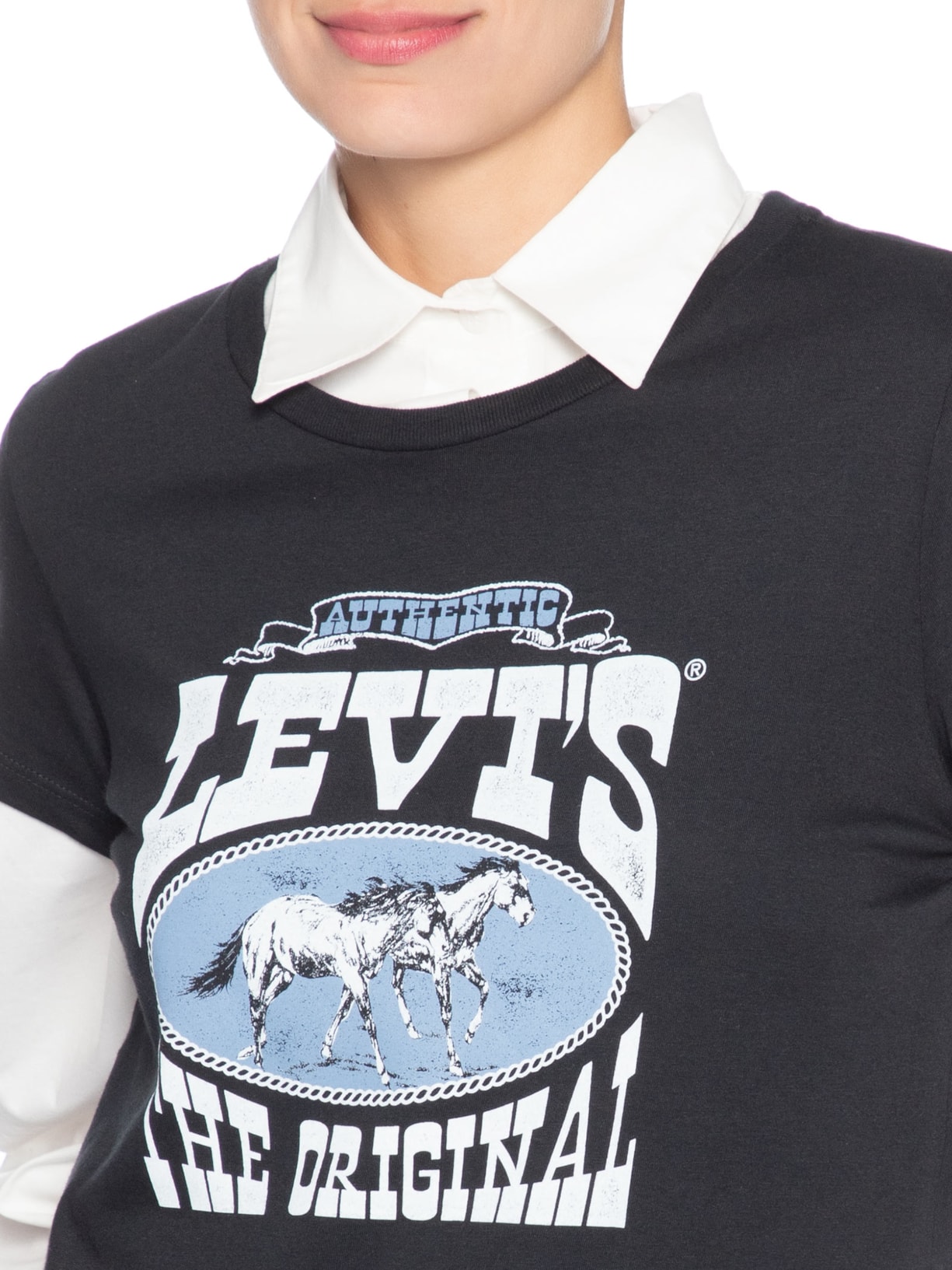 Camiseta Feminina The Perfect Tee Preto Levi's