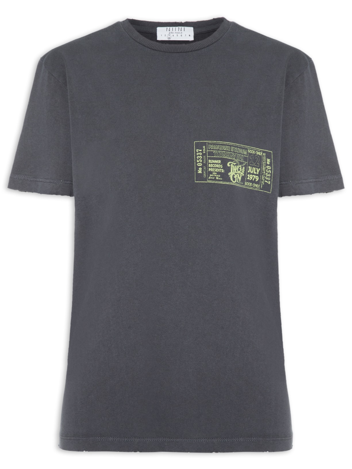 Camiseta Feminina Ticket Stone - Cinza