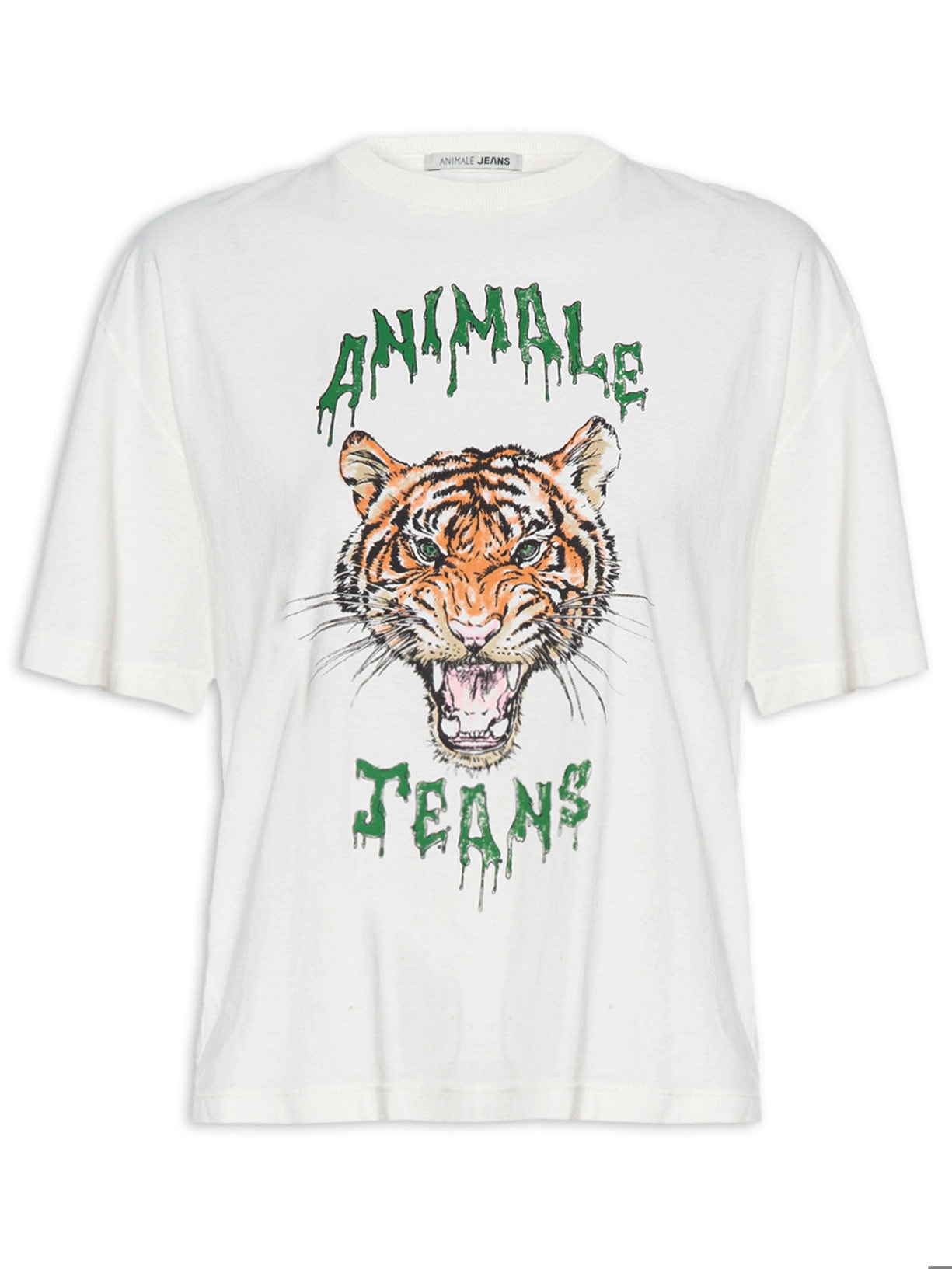 Camiseta Feminina Tigre Raw - Off White