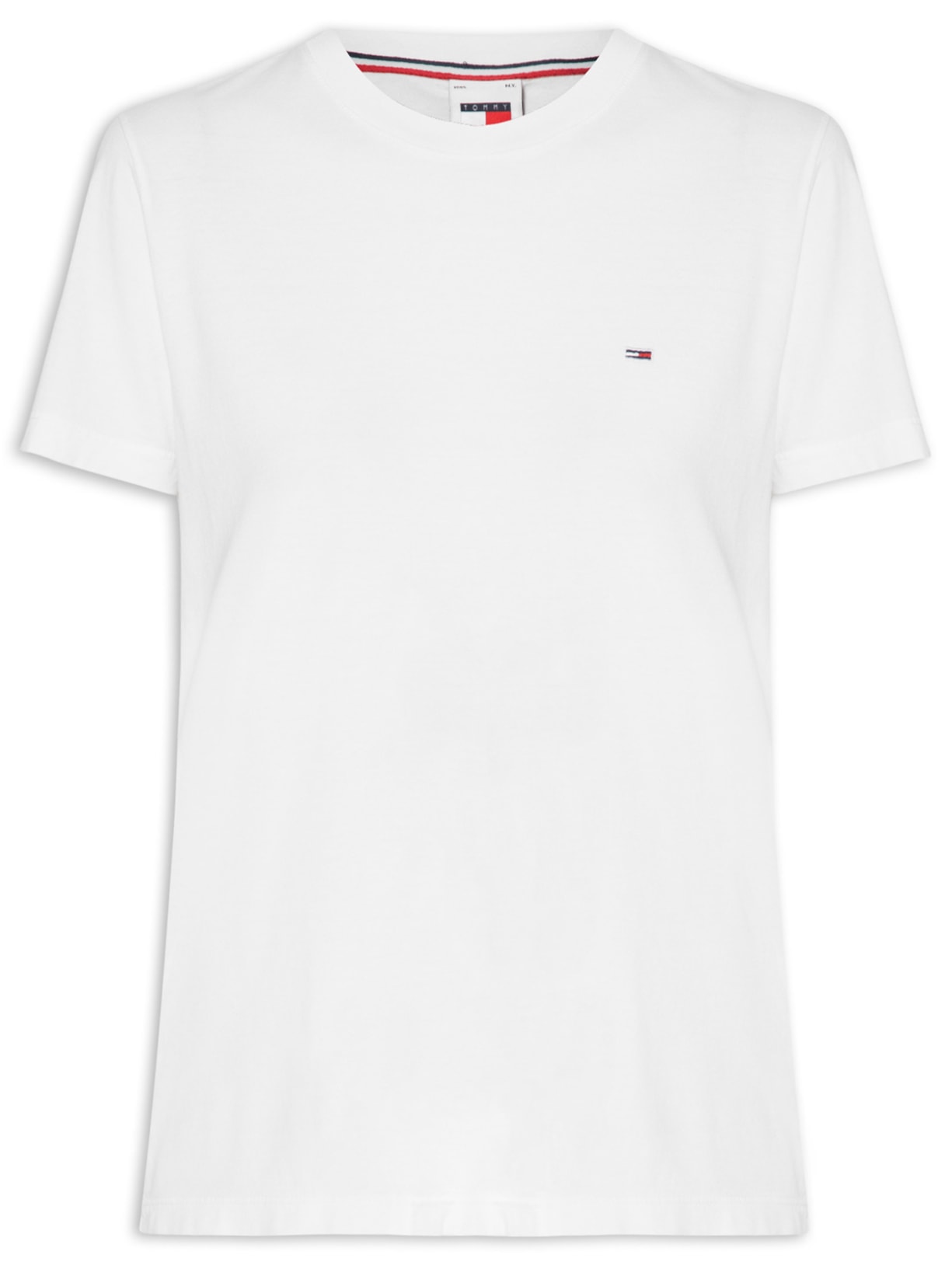 Camiseta Feminina Tjw Ab C-neck Tee Branco Tommy Jeans