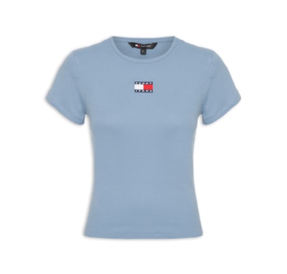 Camiseta Feminina Tjw Slim Badge Rib Tee - Azul