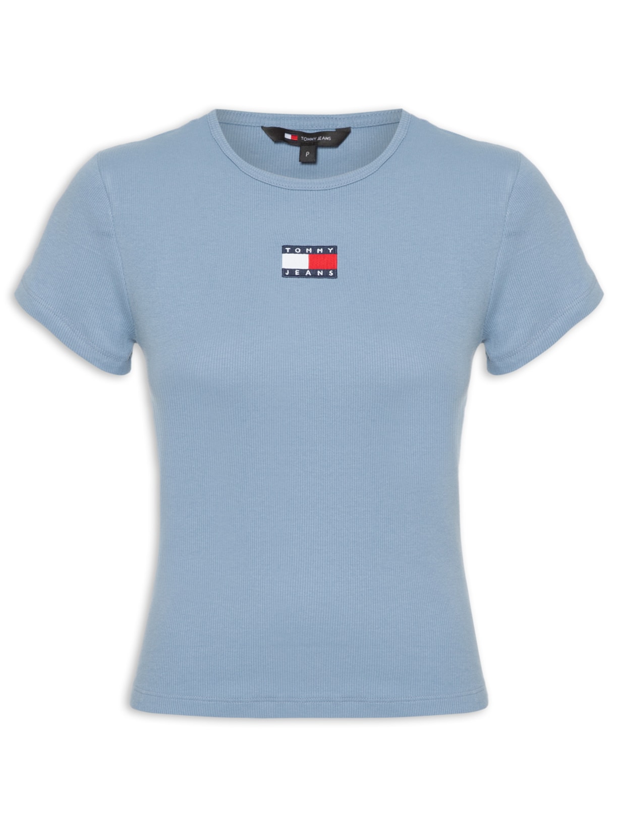 Camiseta Feminina Tjw Slim Badge Rib Tee - Azul