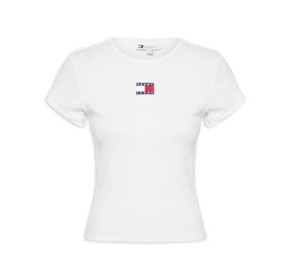 Camiseta Feminina Tjw Slim Badge Rib Tee - Branco