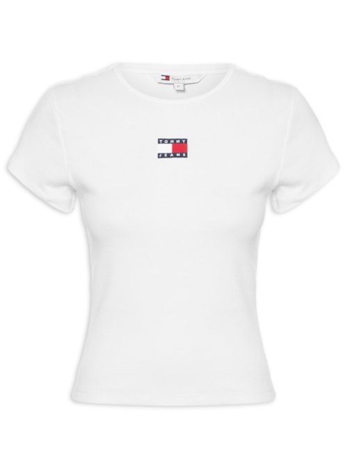 Camiseta Feminina Tjw Slim Badge Rib Tee - Branco