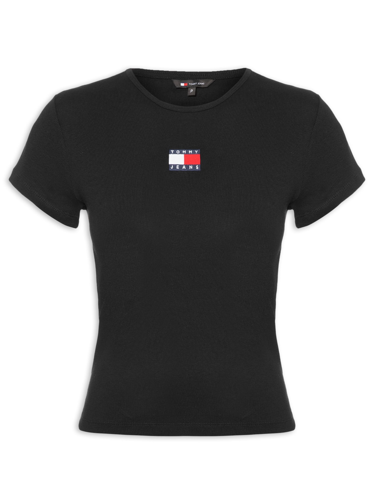 Camiseta Feminina Tjw Slim Badge Rib Tee - Preto