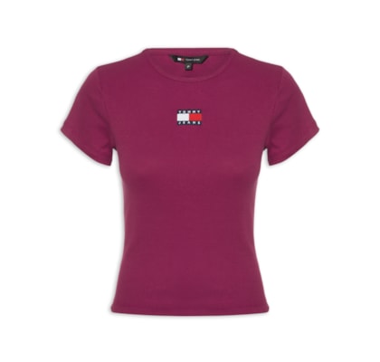Camiseta Feminina Tjw Slim Badge Rib Tee - Rosa