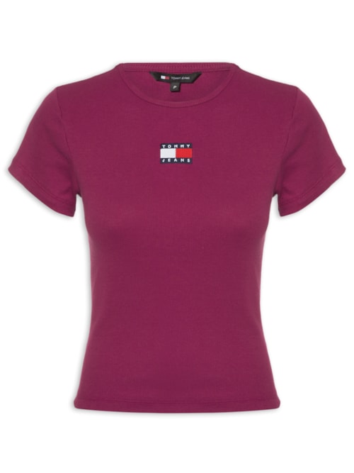 Camiseta Feminina Tjw Slim Badge Rib Tee - Rosa