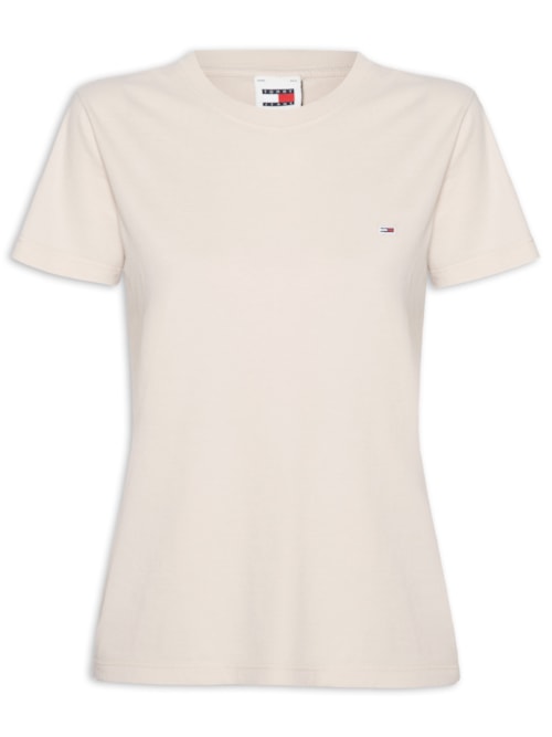 Camiseta Feminina Tjw Slim C Neck Tee - Bege