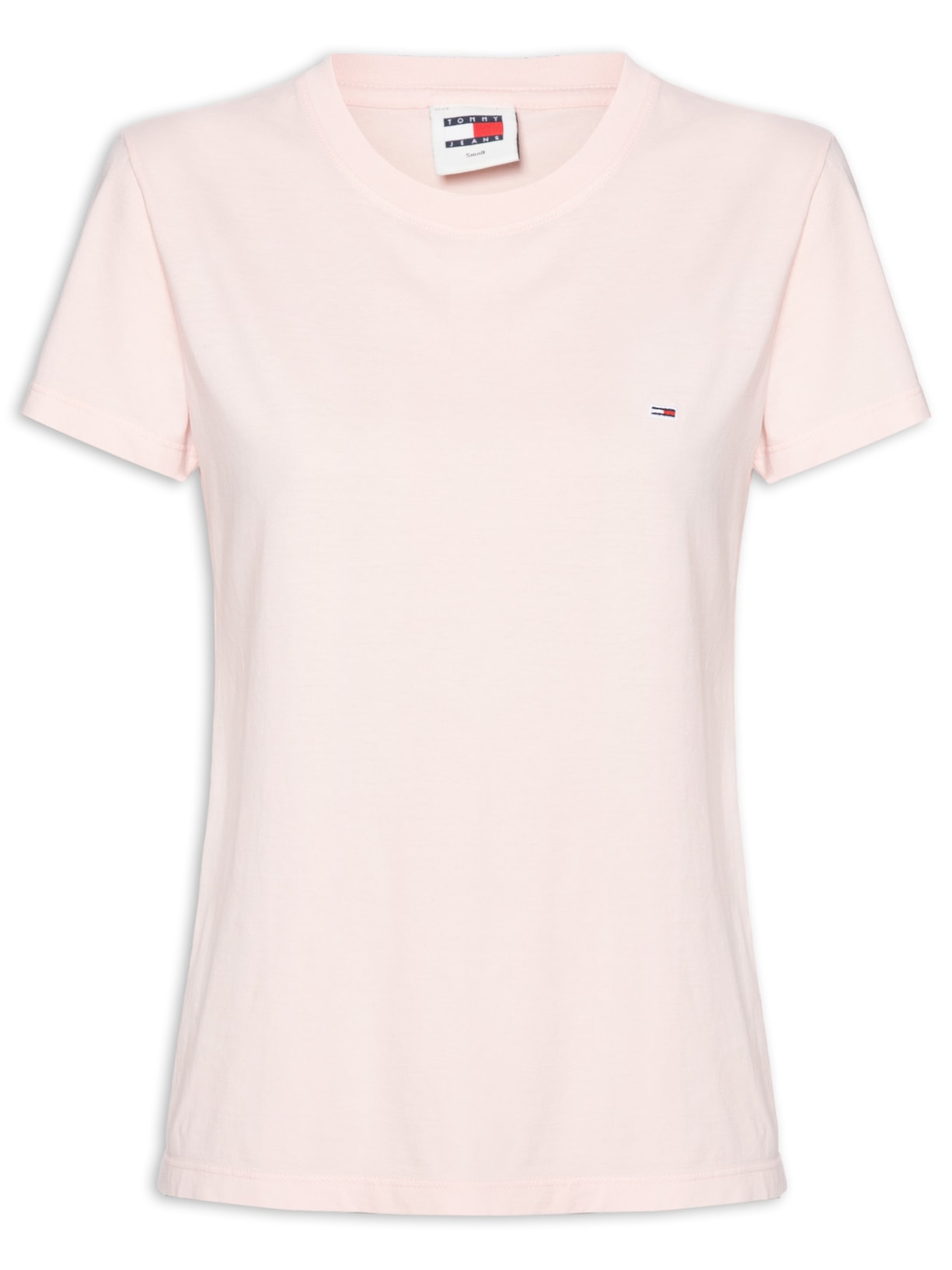 Camiseta Feminina Tjw Slim C Neck Tee Rosa Tommy Jeans