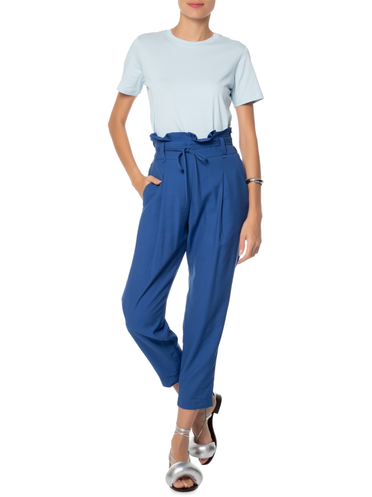 Camiseta Feminina Todo Dia Color Azul Camys