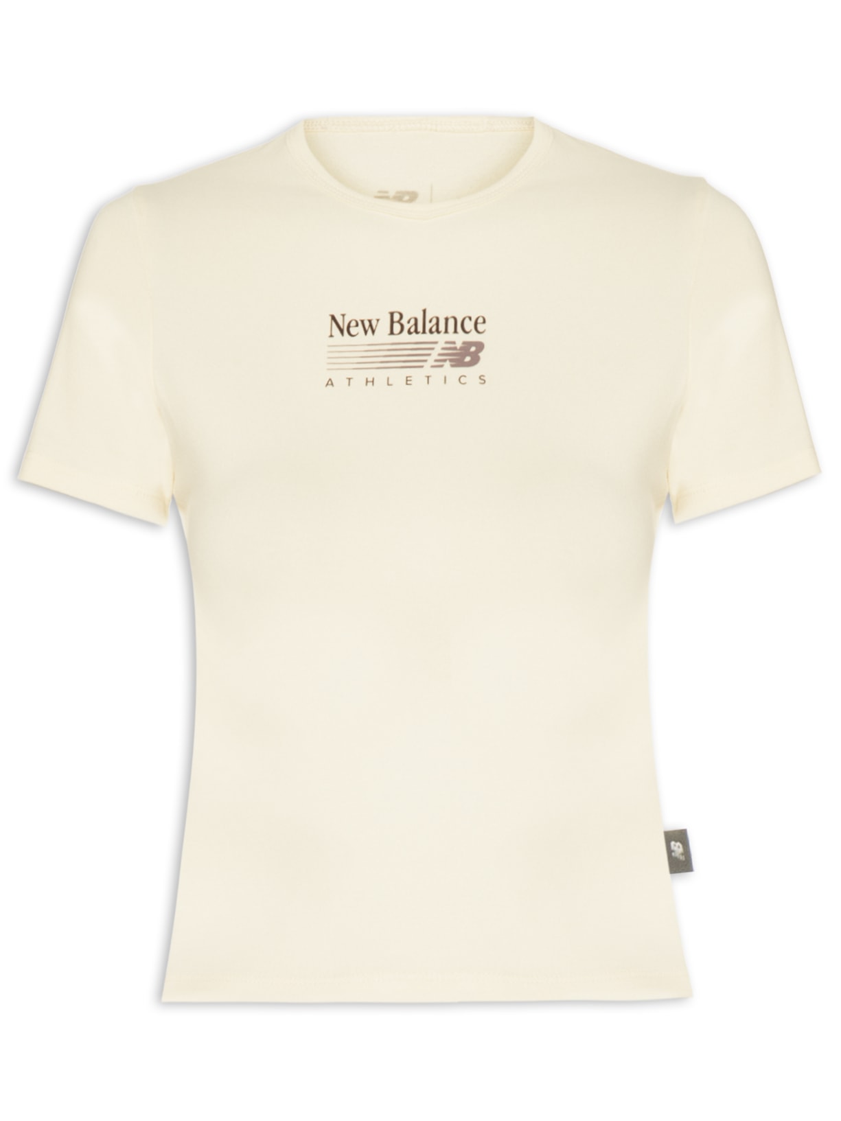 Camiseta Feminina Trackside Ringer Cinza New Balance