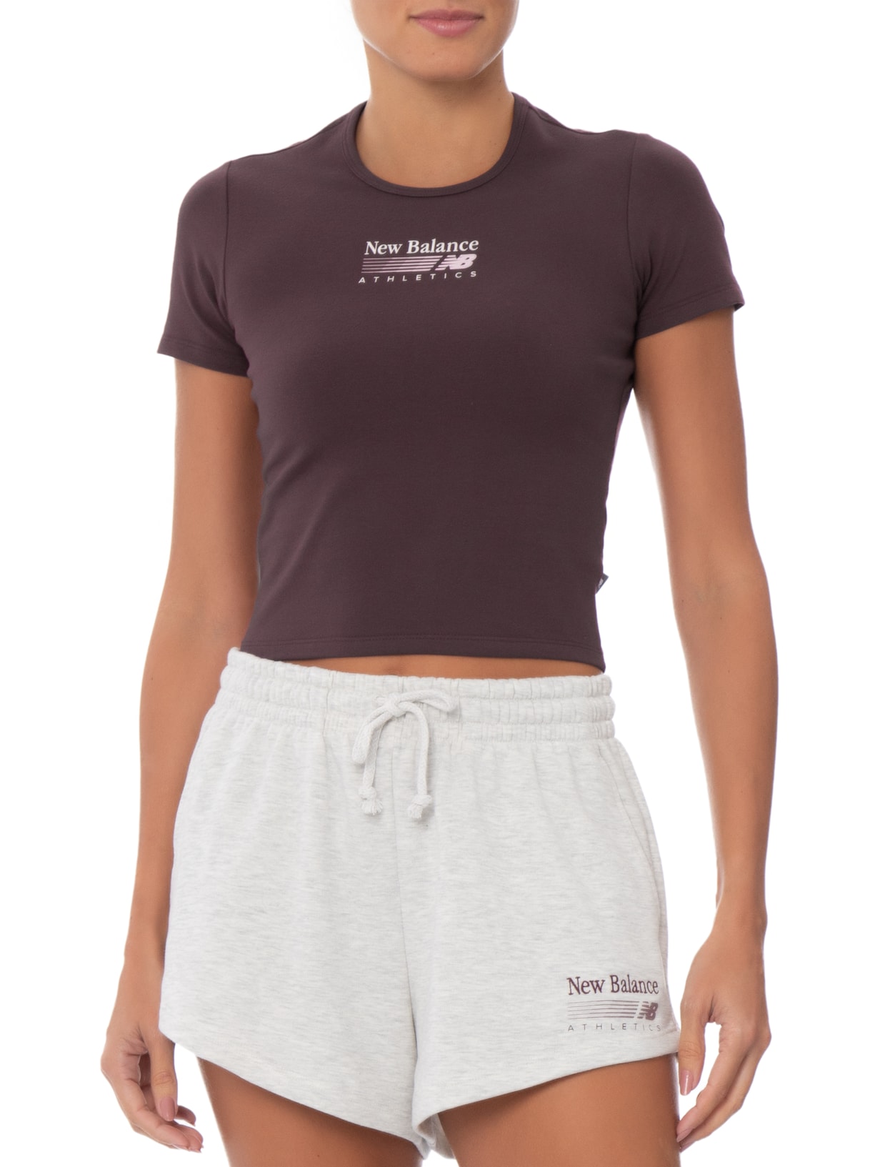 Camiseta Feminina Trackside Ringer Roxo New Balance
