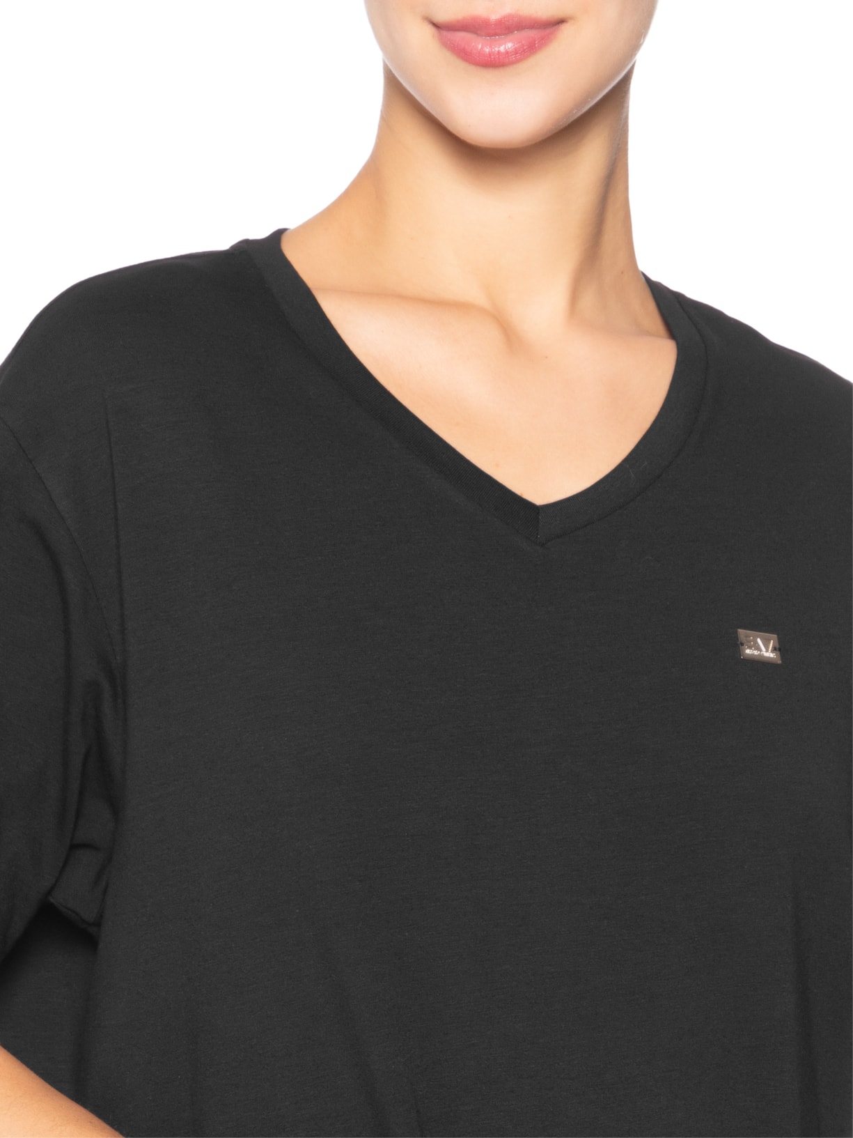 Camiseta Feminina Train Core Lady W Tee SS VN Preto Ea7 Emporio Armani