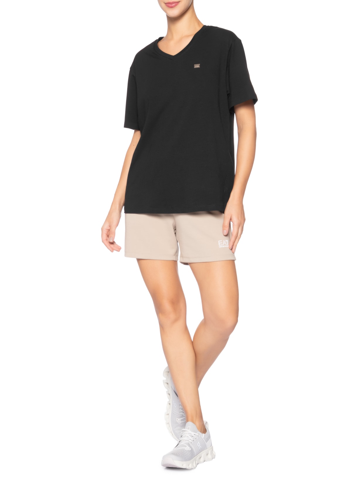 Camiseta Feminina Train Core Lady W Tee SS VN – Preto Ea7 Emporio Armani