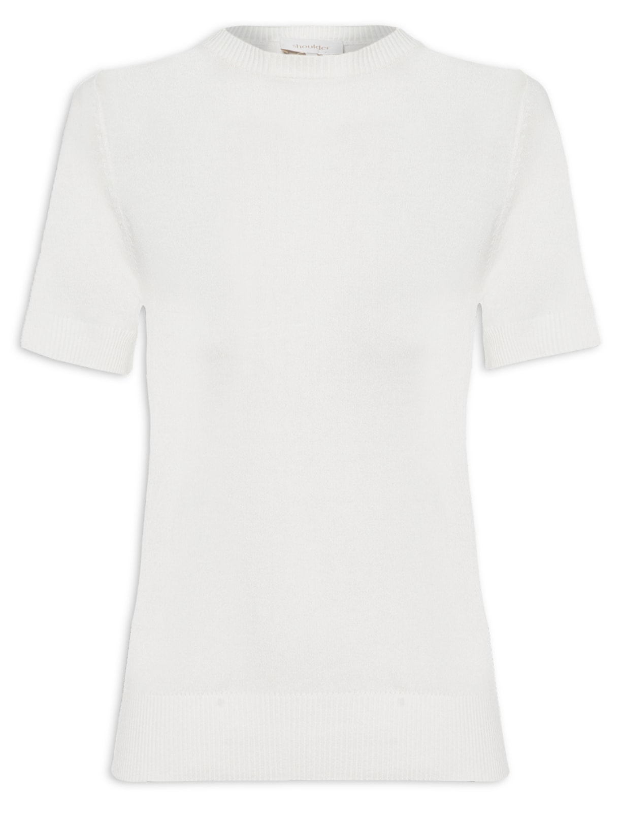 Camiseta Feminina Tricot Básico - Branco
