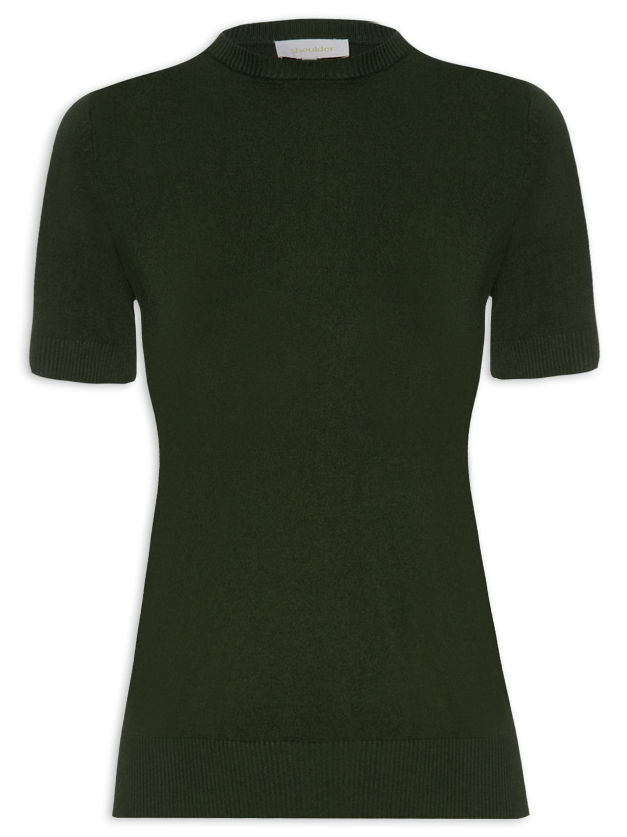Camiseta Feminina Tricot Básico - Verde